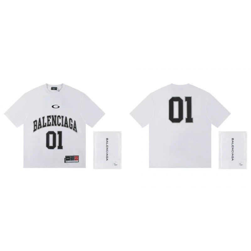 Balenciaga 01 Collection Street Style White Short-sleeve T-shirt
