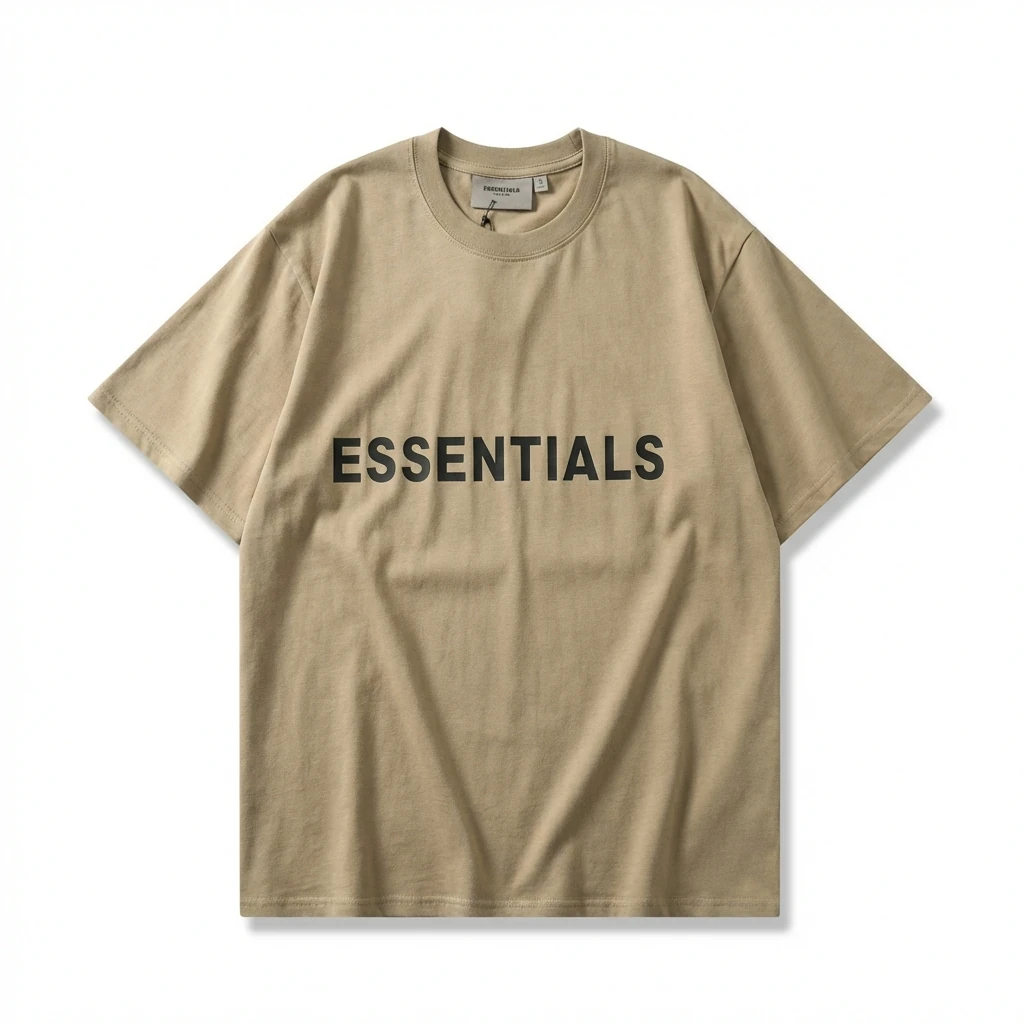 ESSENTIALS minimalist style khaki T-shirt