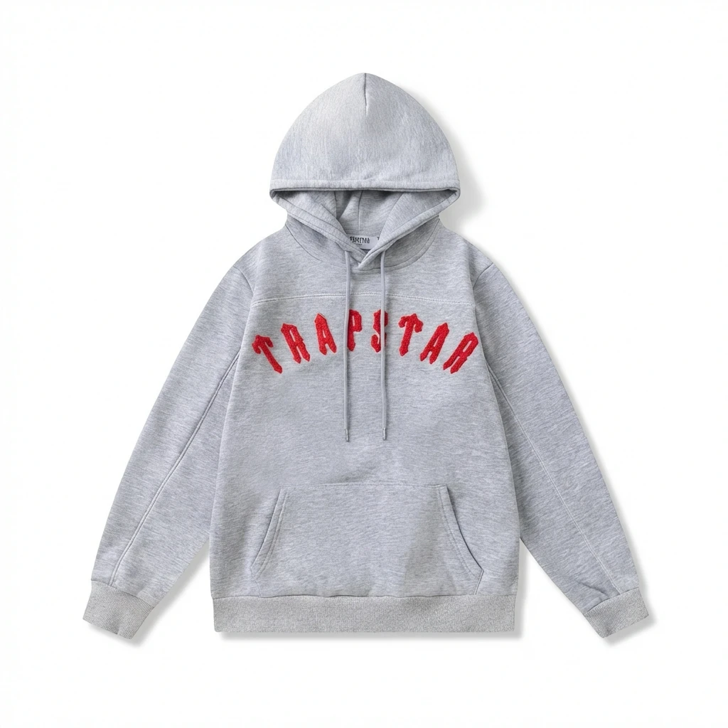 Trapstar Letter Style Grey Hoodie