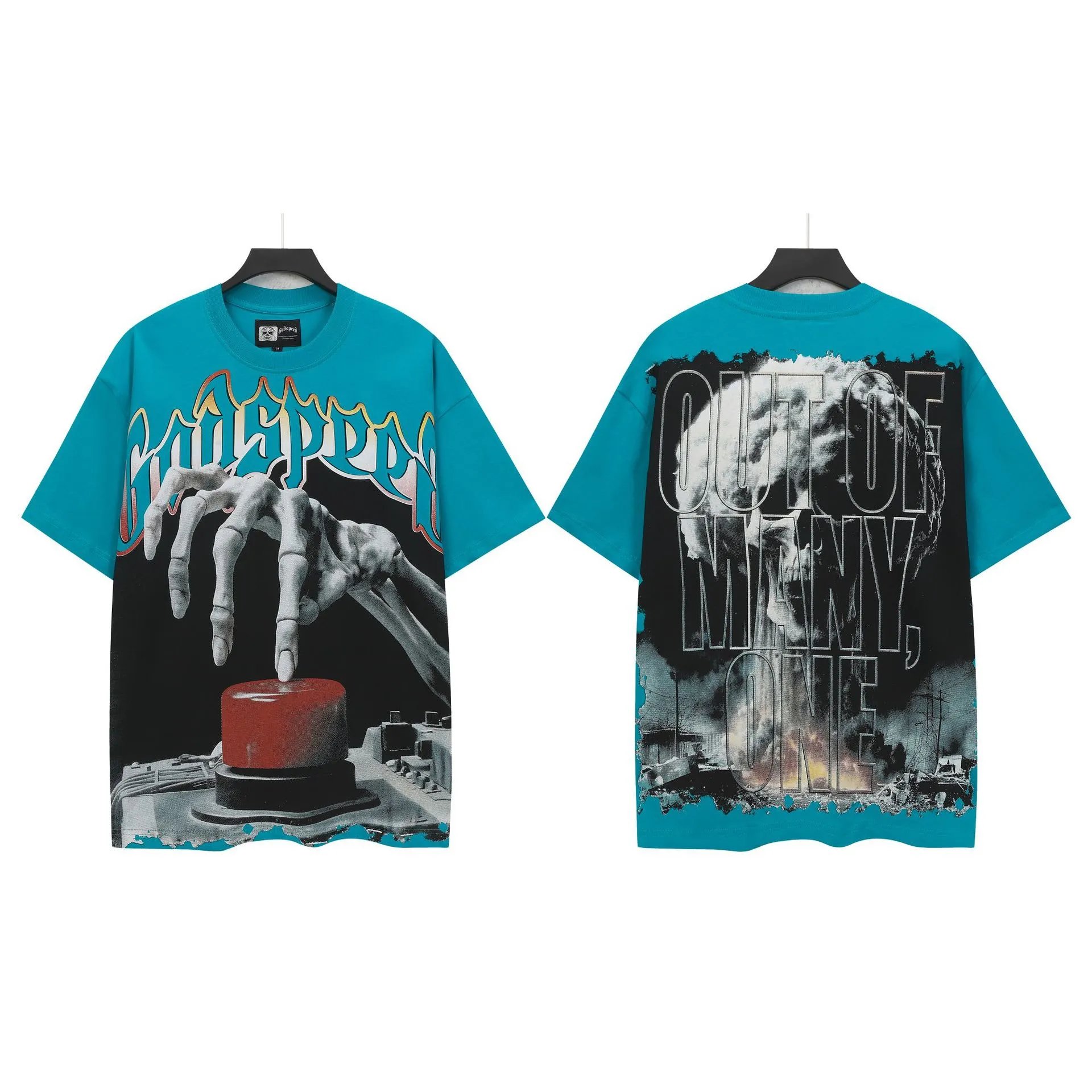 Godspeed Skull Dark Style Lake Blue T-shirt
