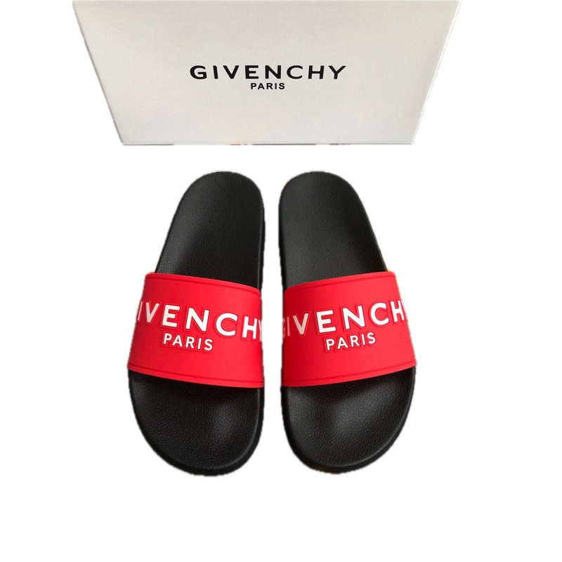 Givenchy Classic Letter Casual Style Red & Black Slide Sandals