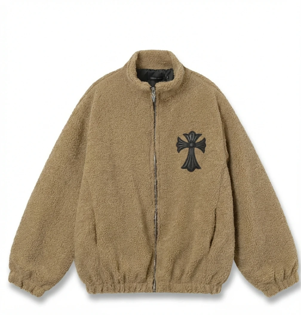 Chrome Hearts Cross Vintage Style Brown Coat