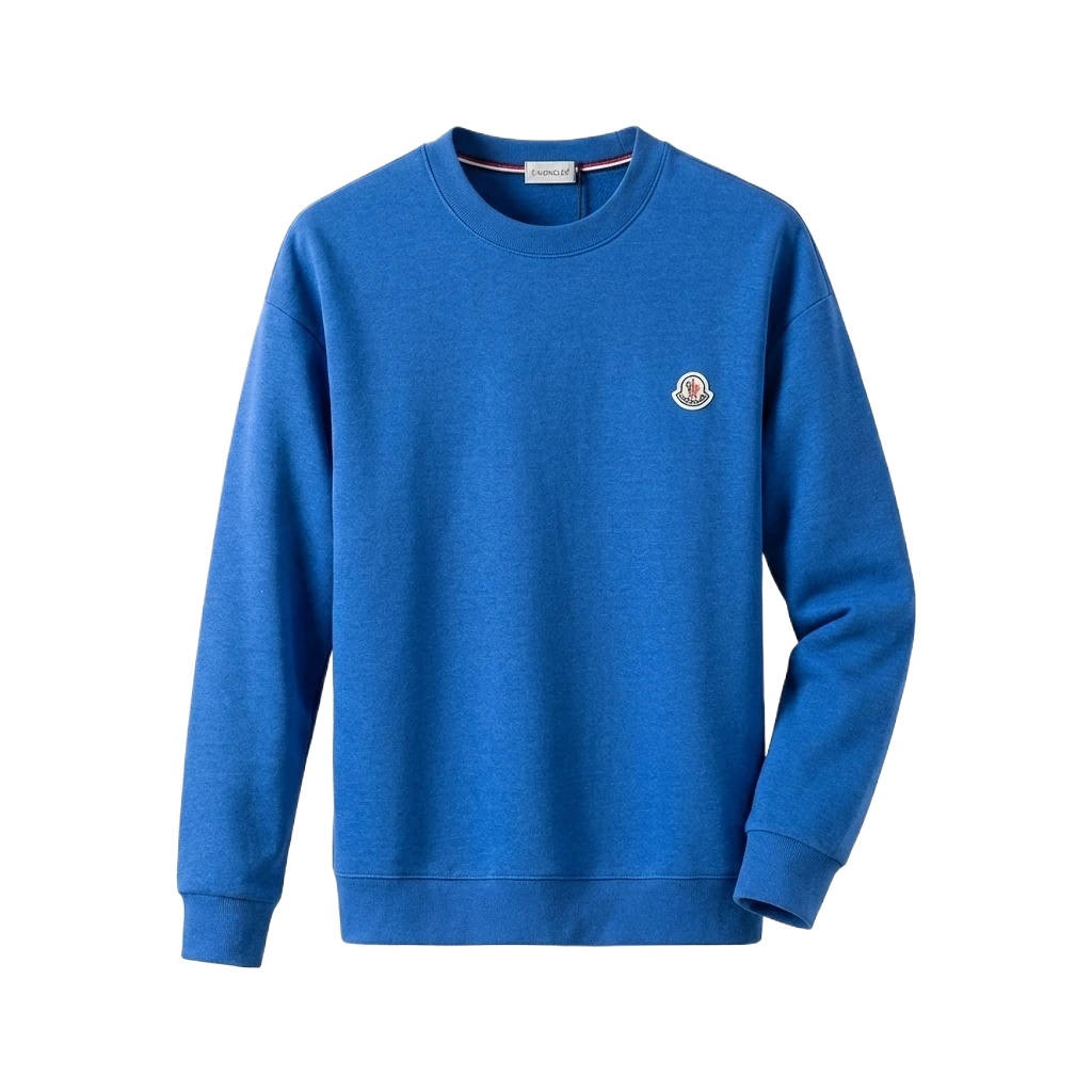 Moncler simple-style blue sweatshirt