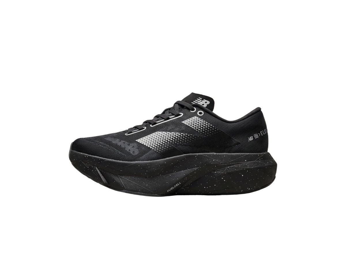 New Balance retro-style black running shoes