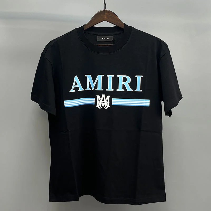 Amiri Black Blue Records Graphic T-Shirt Clean Finish