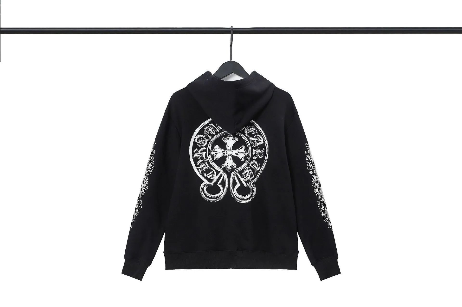 Chrome Hearts 2089-53 Black Cross Graphic Hoodie Minimal Look