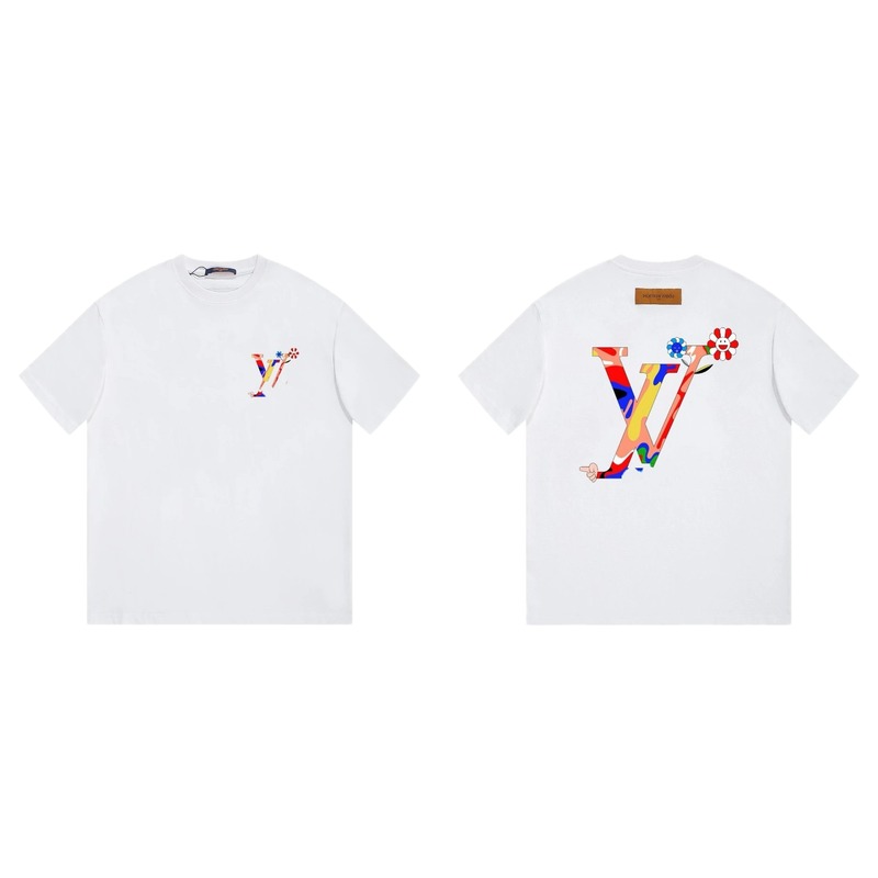 Louis Vuitton Sunflower Streetwear Style White T-shirt