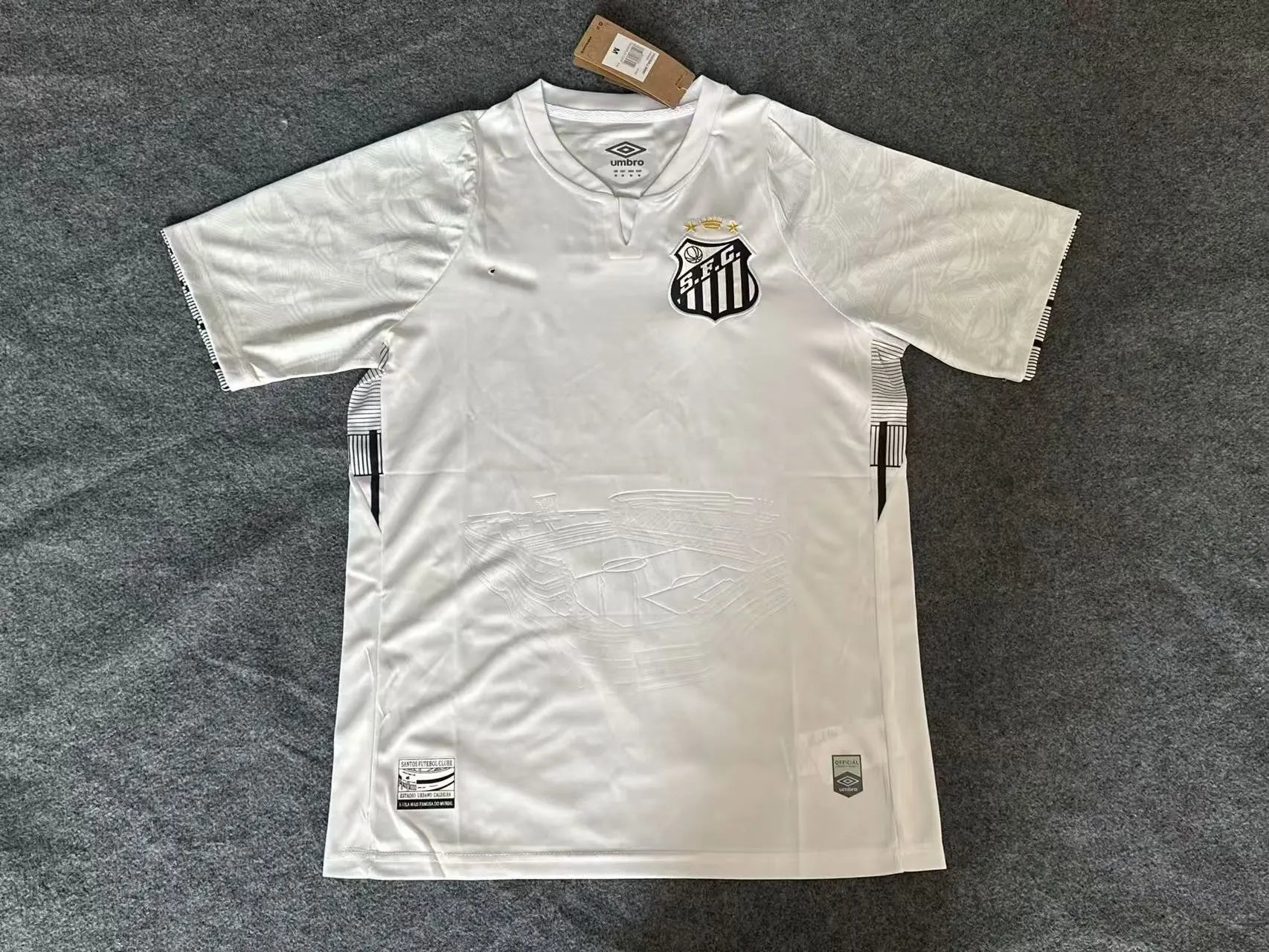 Real Madrid Summer Home soccer jersey White Football Gold with Bold Graphic