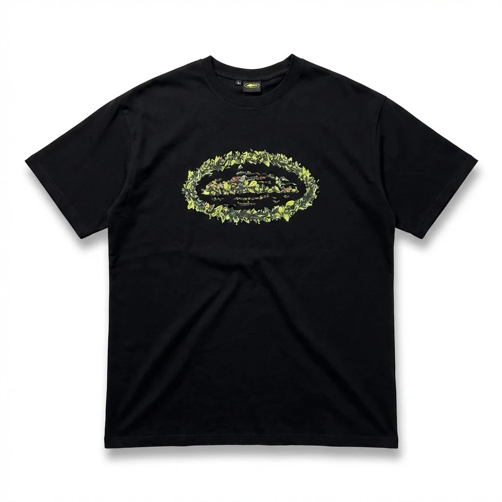 Corteiz Printed Trendy Black T-shirt