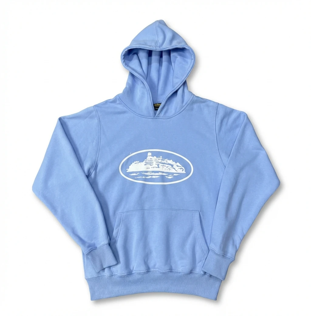 Corteiz Nautical Style Light Blue Hoodie