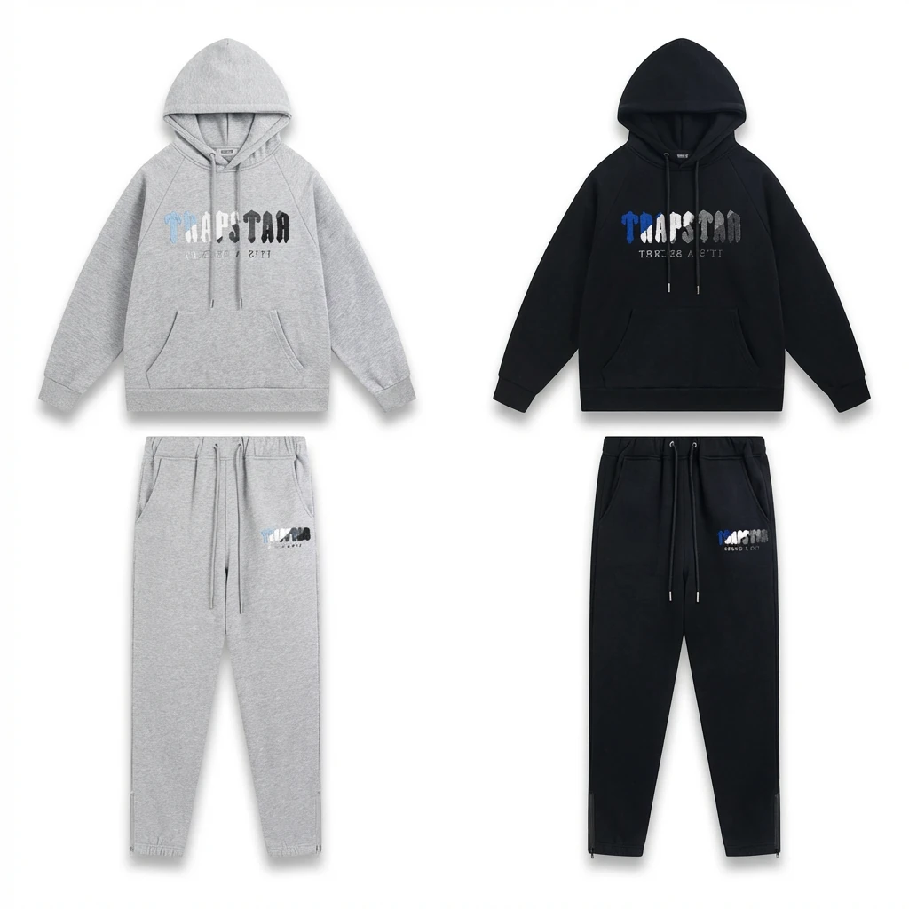 Trapstar Casual Style Grey-Black Suit