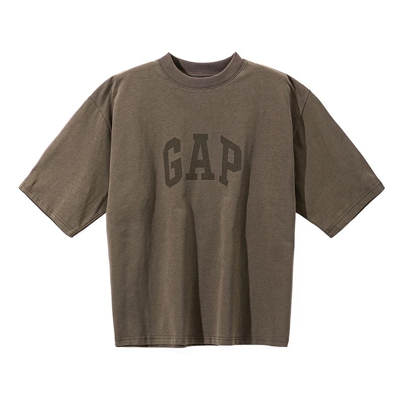 Gap Kanye Minimalist Style Dark Gray Short Sleeve