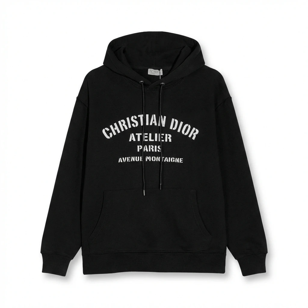 Dior Atelier Simple Style Black Sweatshirt