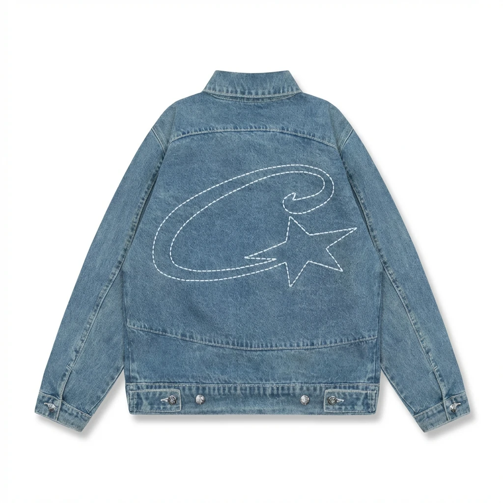 Corteiz Denim Trendy Style Coat