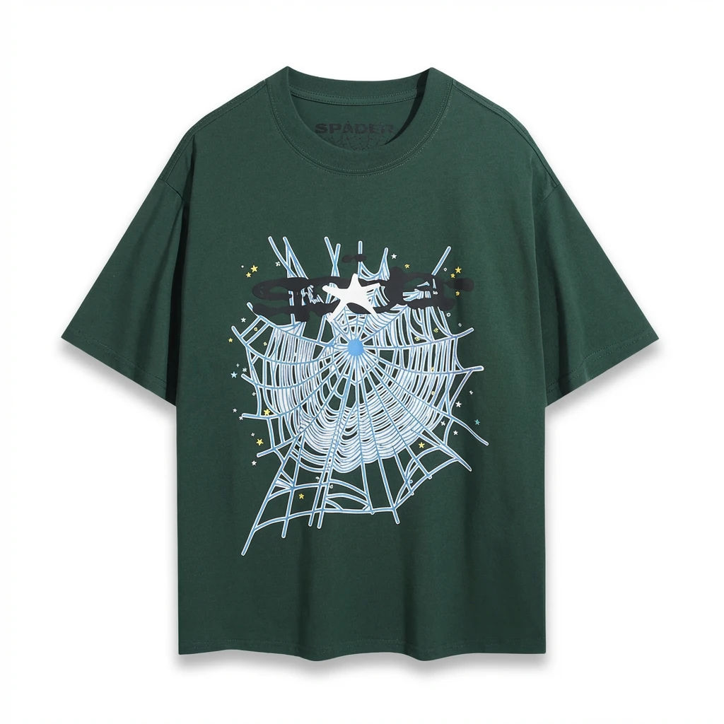Sp5der Spider Web Print Short-Sleeve T-Shirt