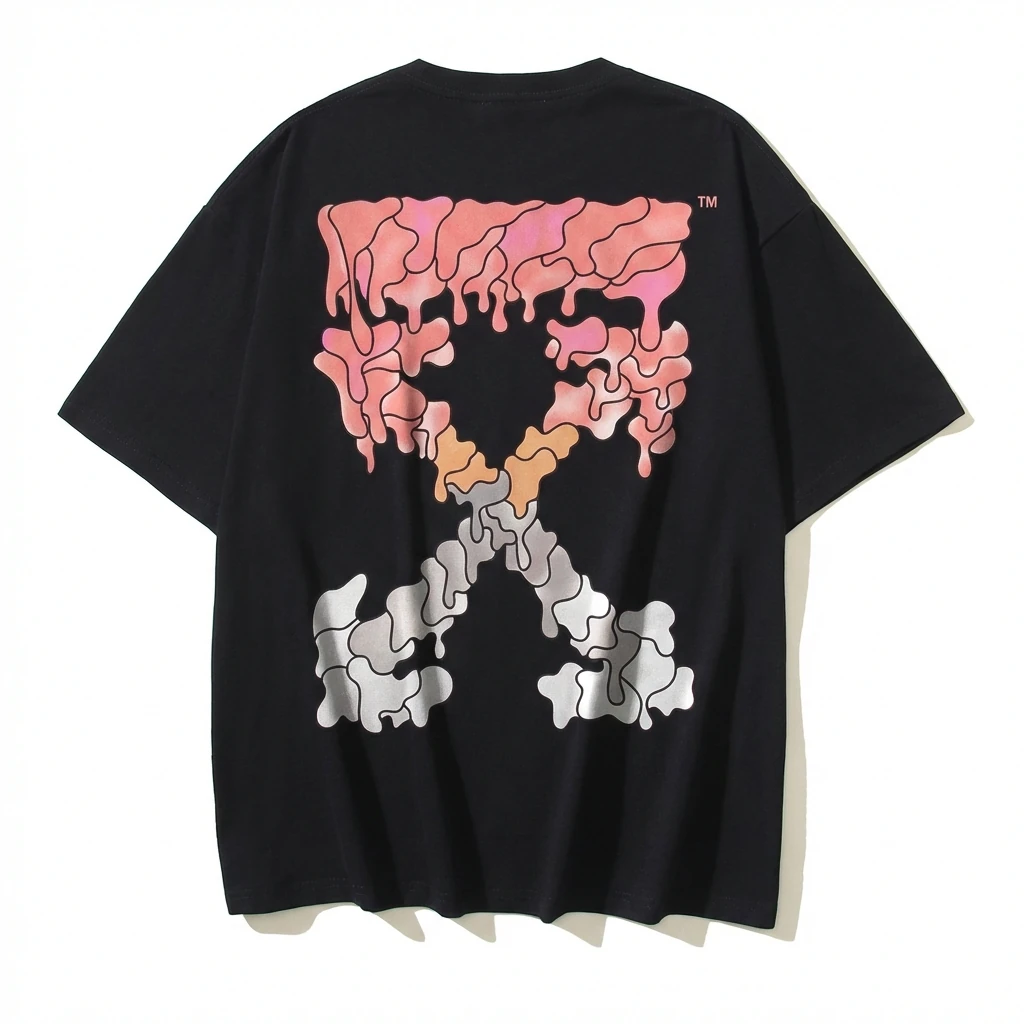 Off-White Gradient Style Black T-shirt