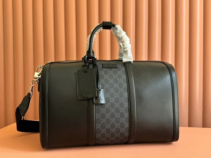 Gucci Duffle bag Olive Gray Barrel Monogram