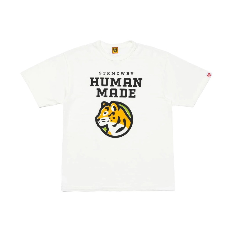 HUMAN MADE Tiger Head Print Japanese Streetwear White T-Shirt