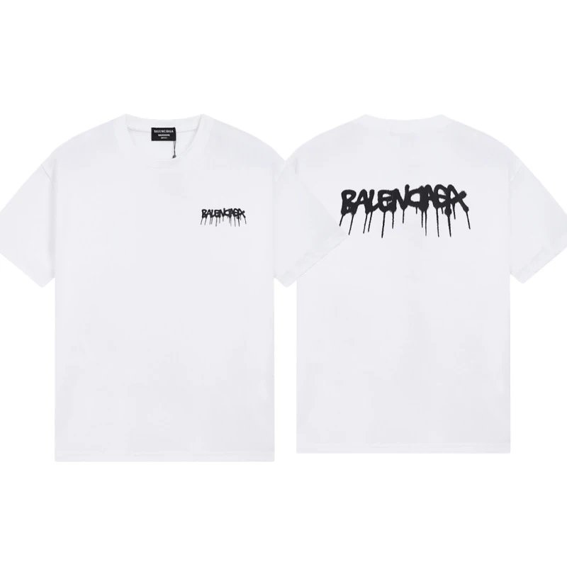 Balenciaga Graffiti Street Style White Short-sleeve T-shirt