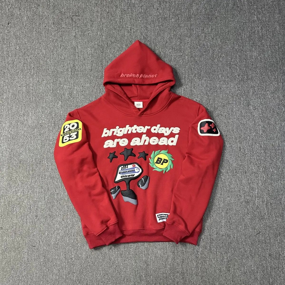 Broken Hearts Style H227 Skull Graphic Hoodie Relaxed Styling