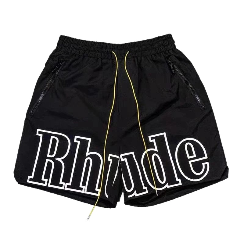 RHUDE Alphabet Wind Black Shorts