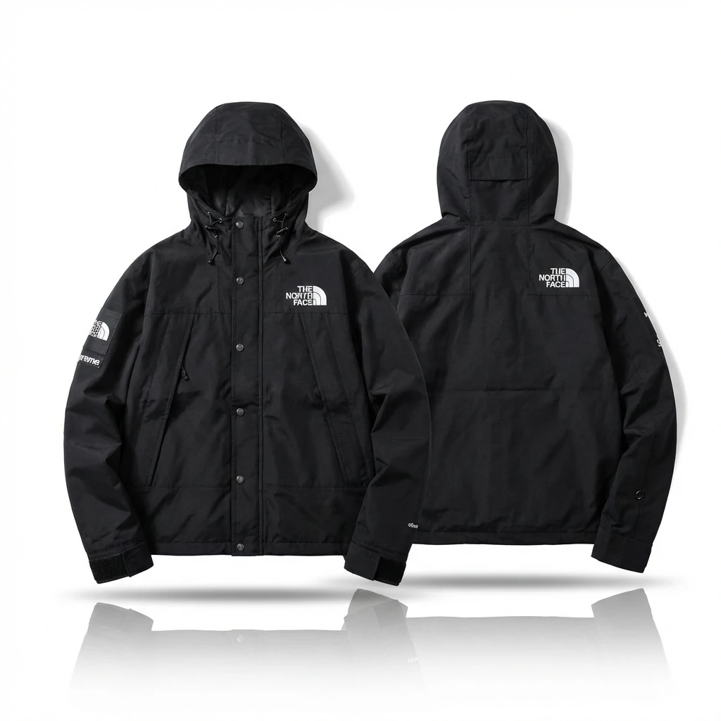 Supreme co-branded black windbreaker