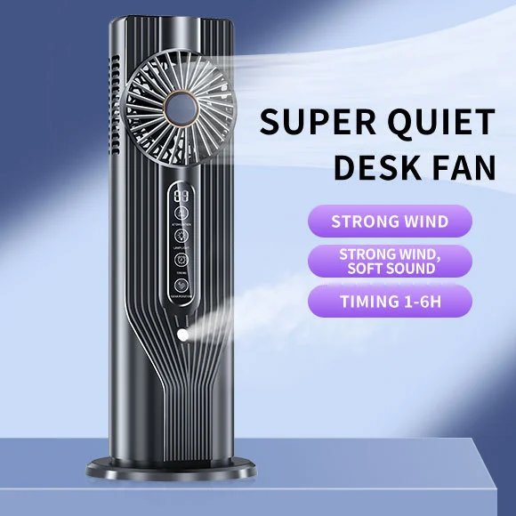 Compact Cooling Handheld Turbo Fan Black English Packaging