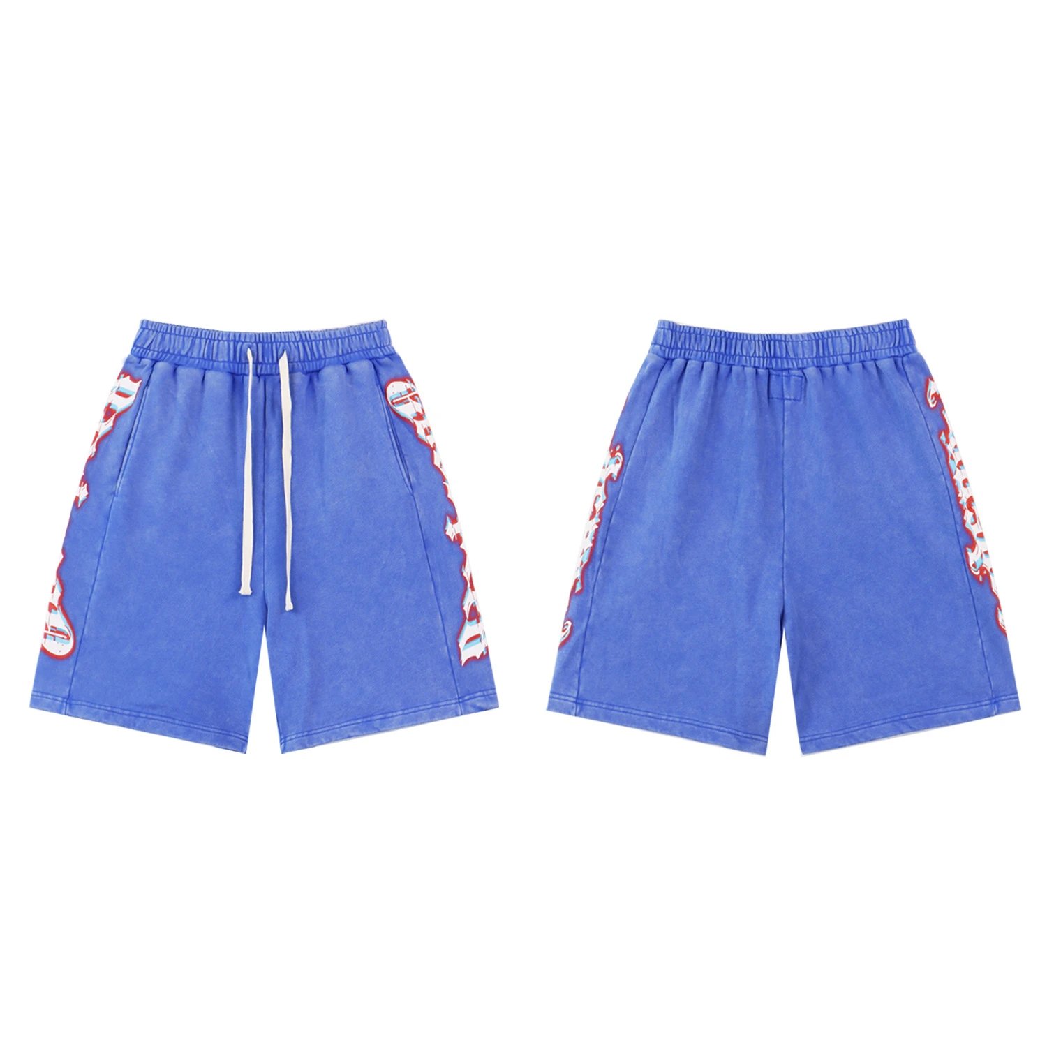 Godspeed Printed Street Style Blue Shorts