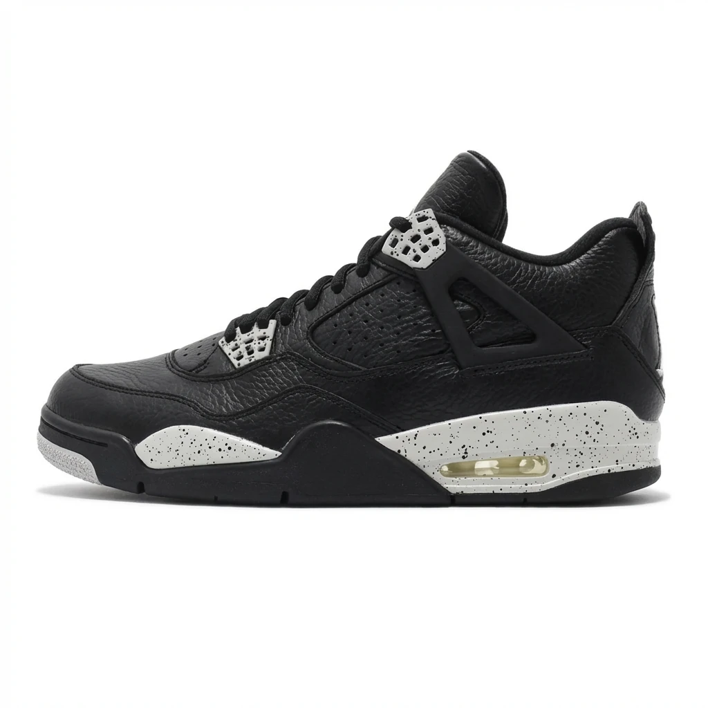 Jordan 4 Generation Black and White Trendy Cool Sports Shoes