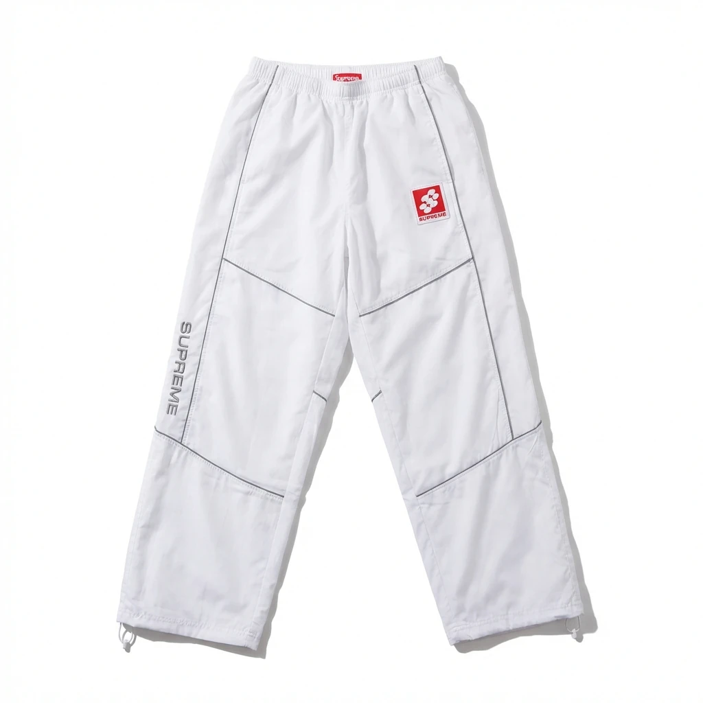 Supreme sporty white long trousers