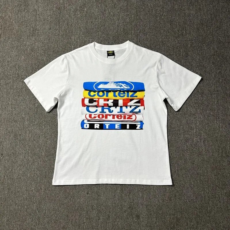 Corteiz Patterned Logo T-shirt Black Corteiz with Polished Detail
