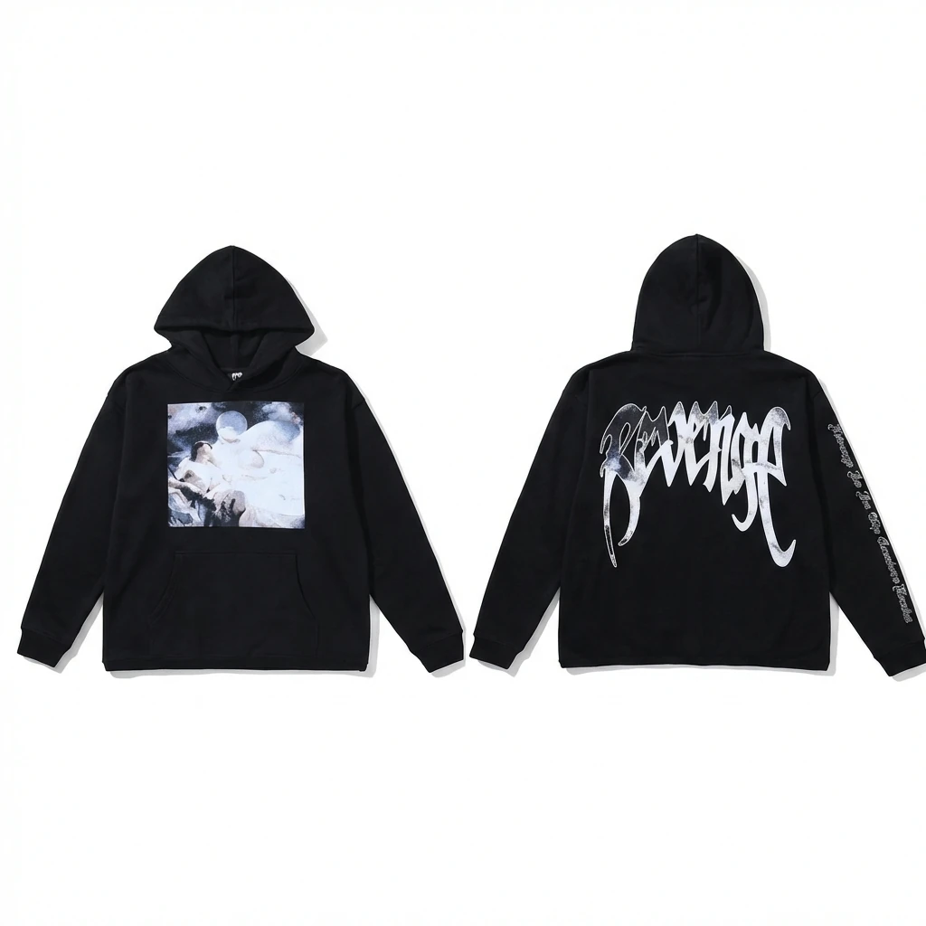 Revenge dark style black hoodie