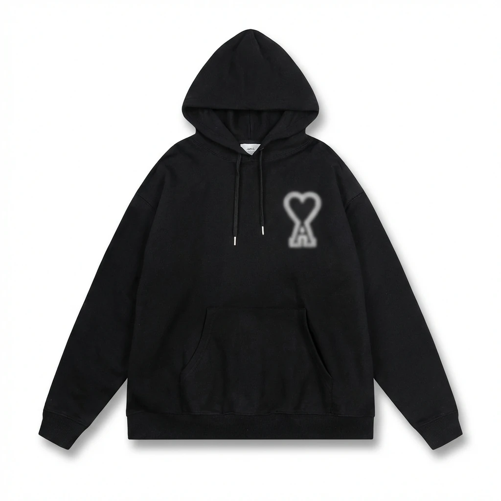 AMI Love Trendy Black Hoodie