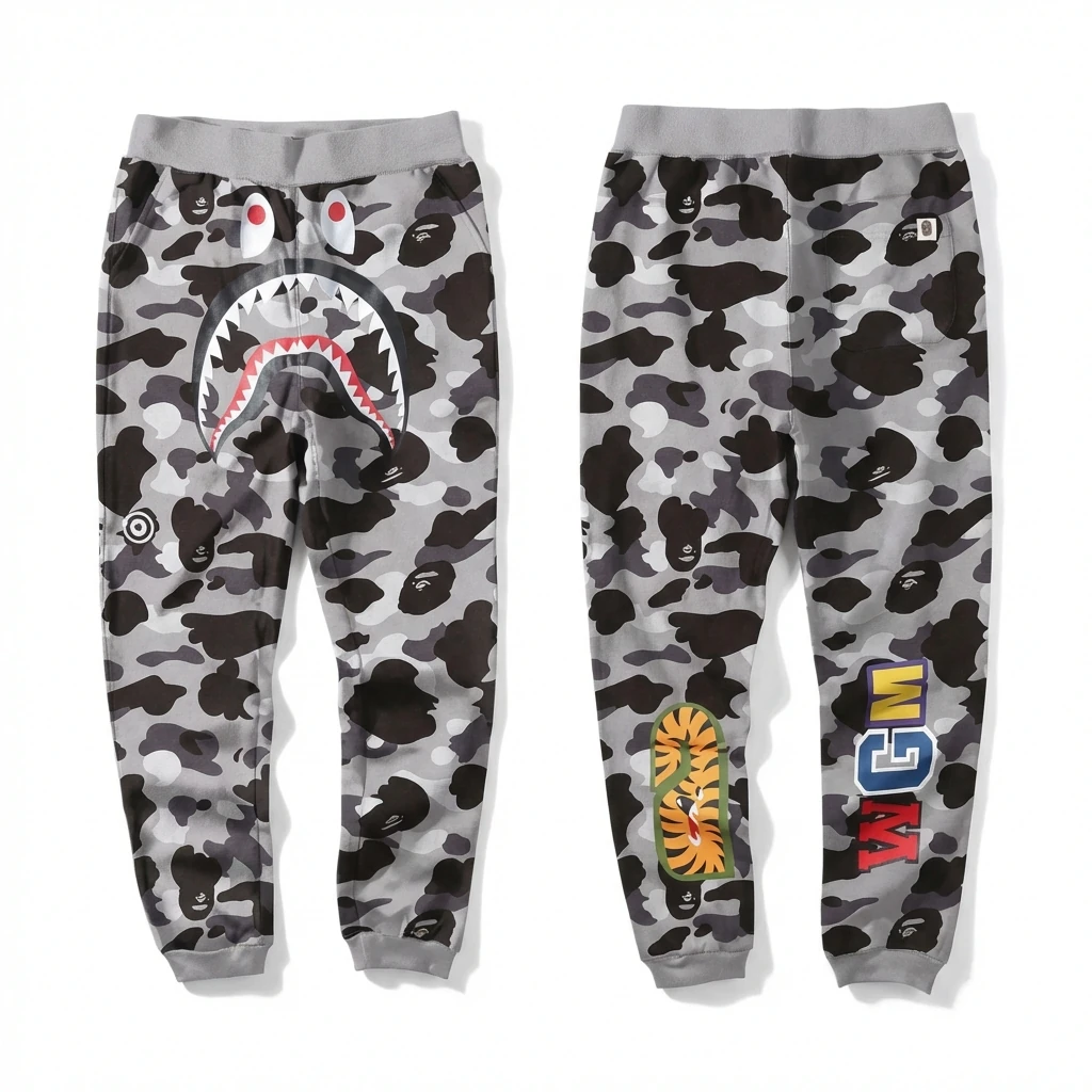 Bape Camo Shark Style Sweatpants