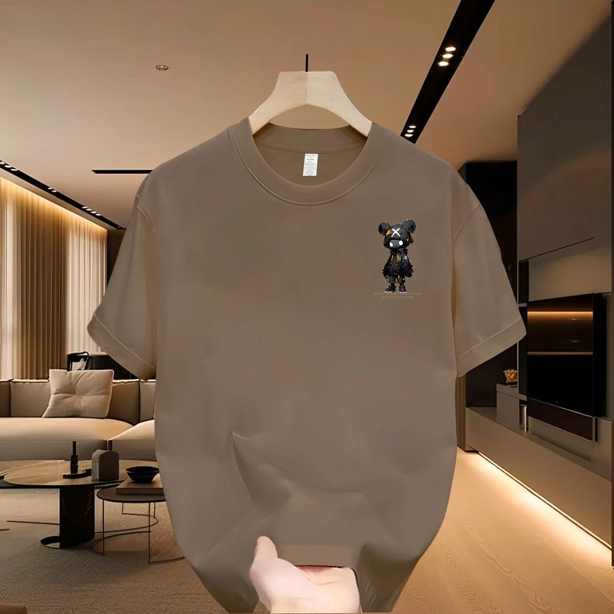 Streetwear Brand Gloomy Bear Street Style Khaki T-Shirt