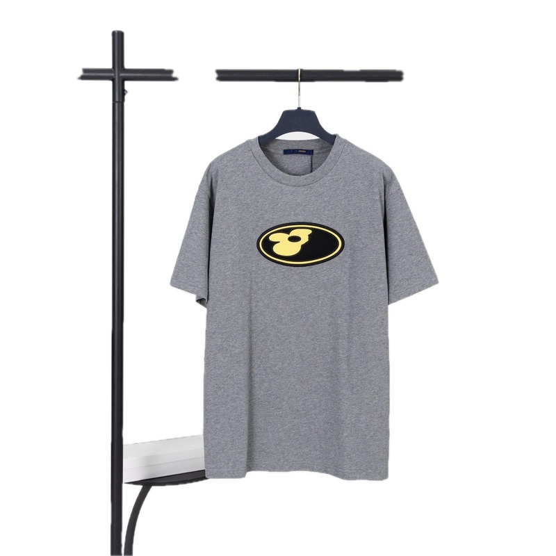 Louis Vuitton Labeled Trendy Style Grey Short-sleeve T-shirt