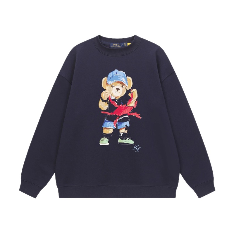 Ralph Lauren bear print navy blue sweatshirt