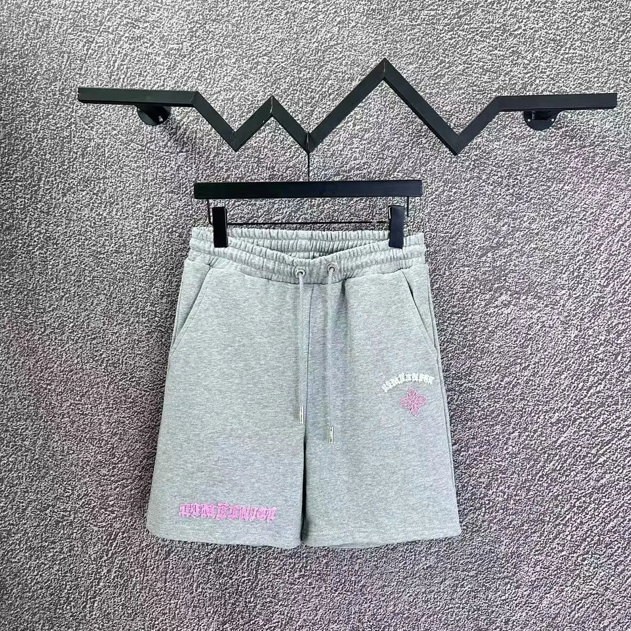 Chrome Hearts Embroidered Casual Style Grey Shorts