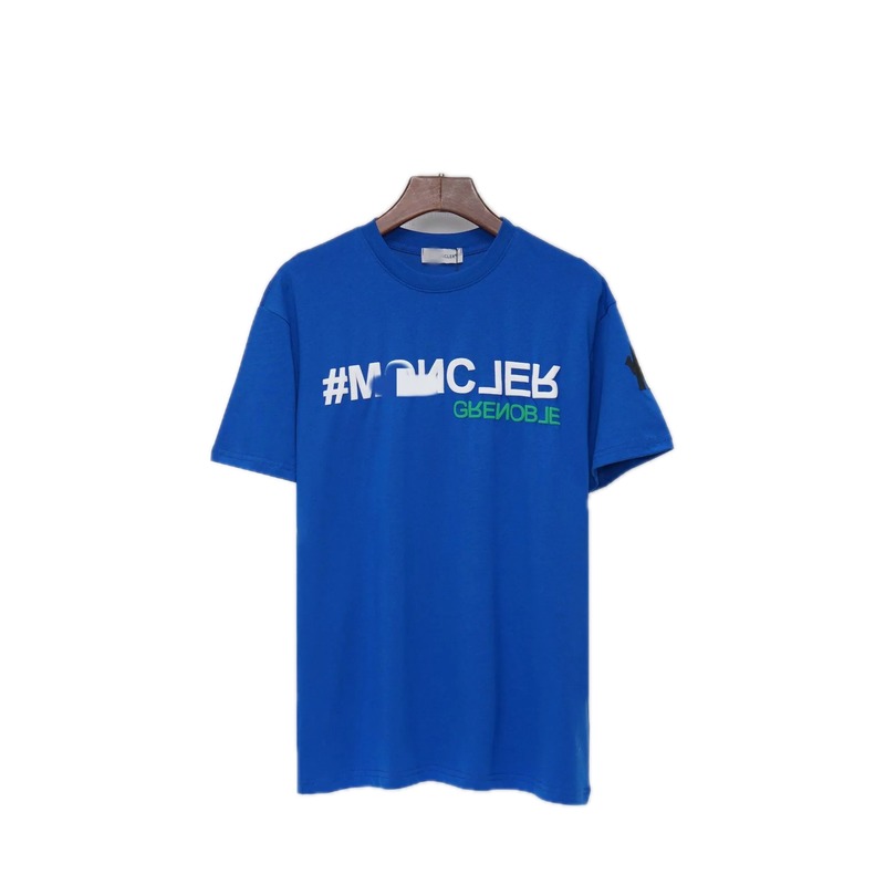 Moncler Grenoble Street Style Blue Short-sleeve T-shirt