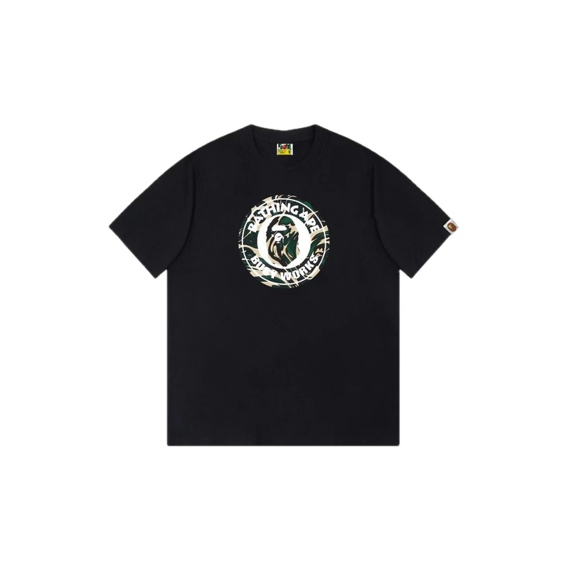 Bape camouflage style black T-shirt