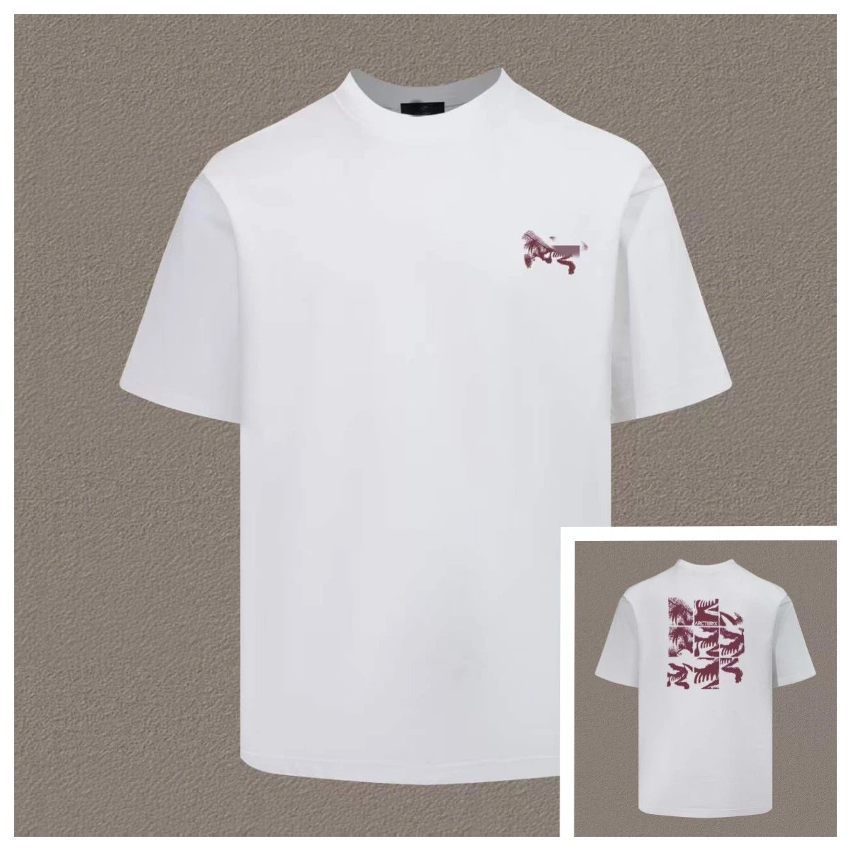 Arc'teryx Printed Outdoor Style White T-Shirt