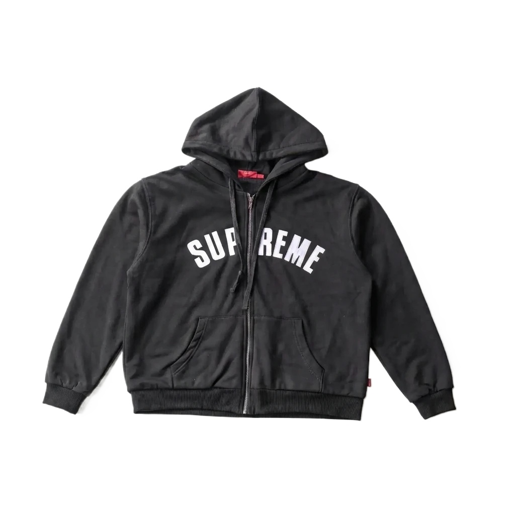 Supreme minimalist style black hoodie