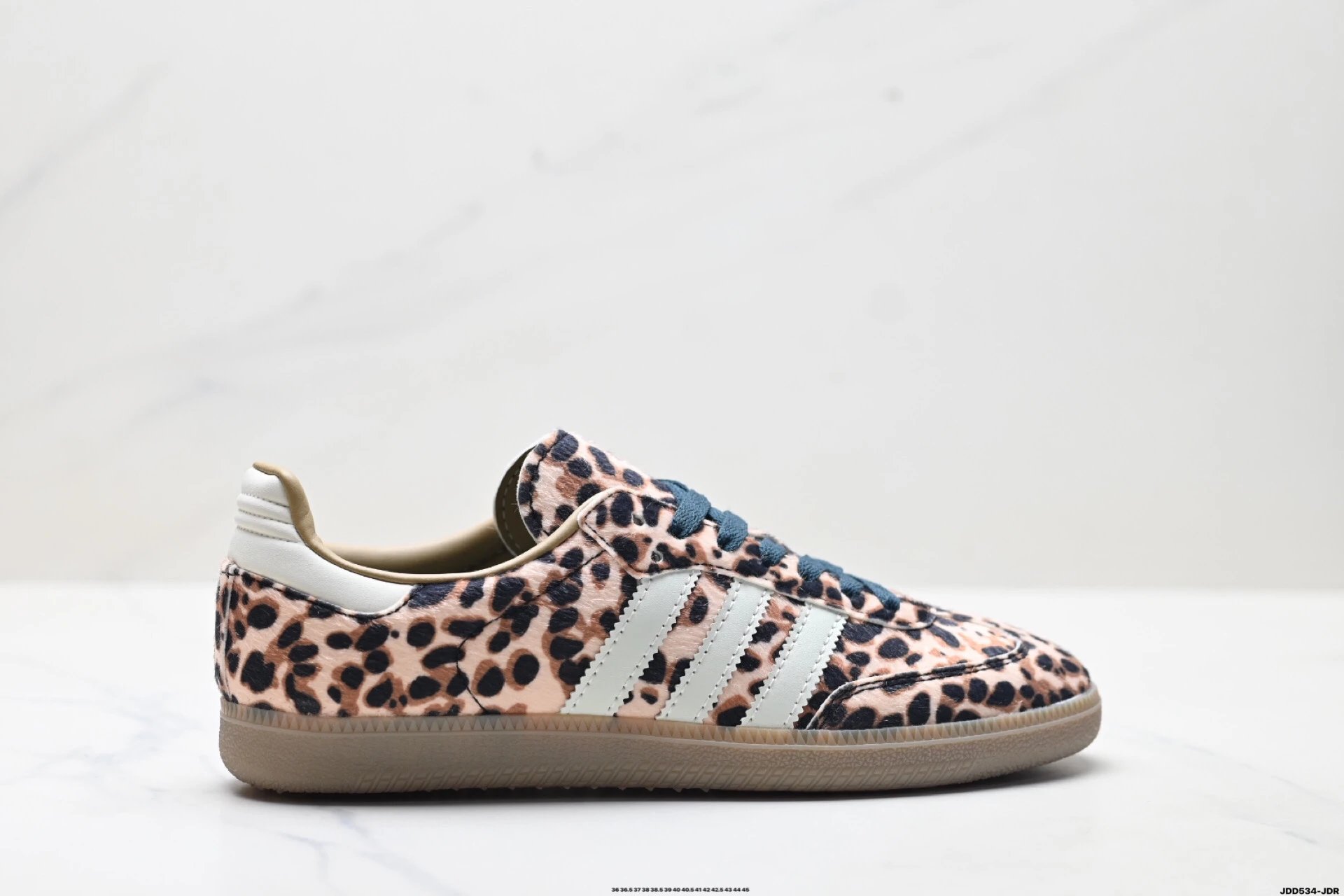 Adidas leopard-print retro-style skate shoes