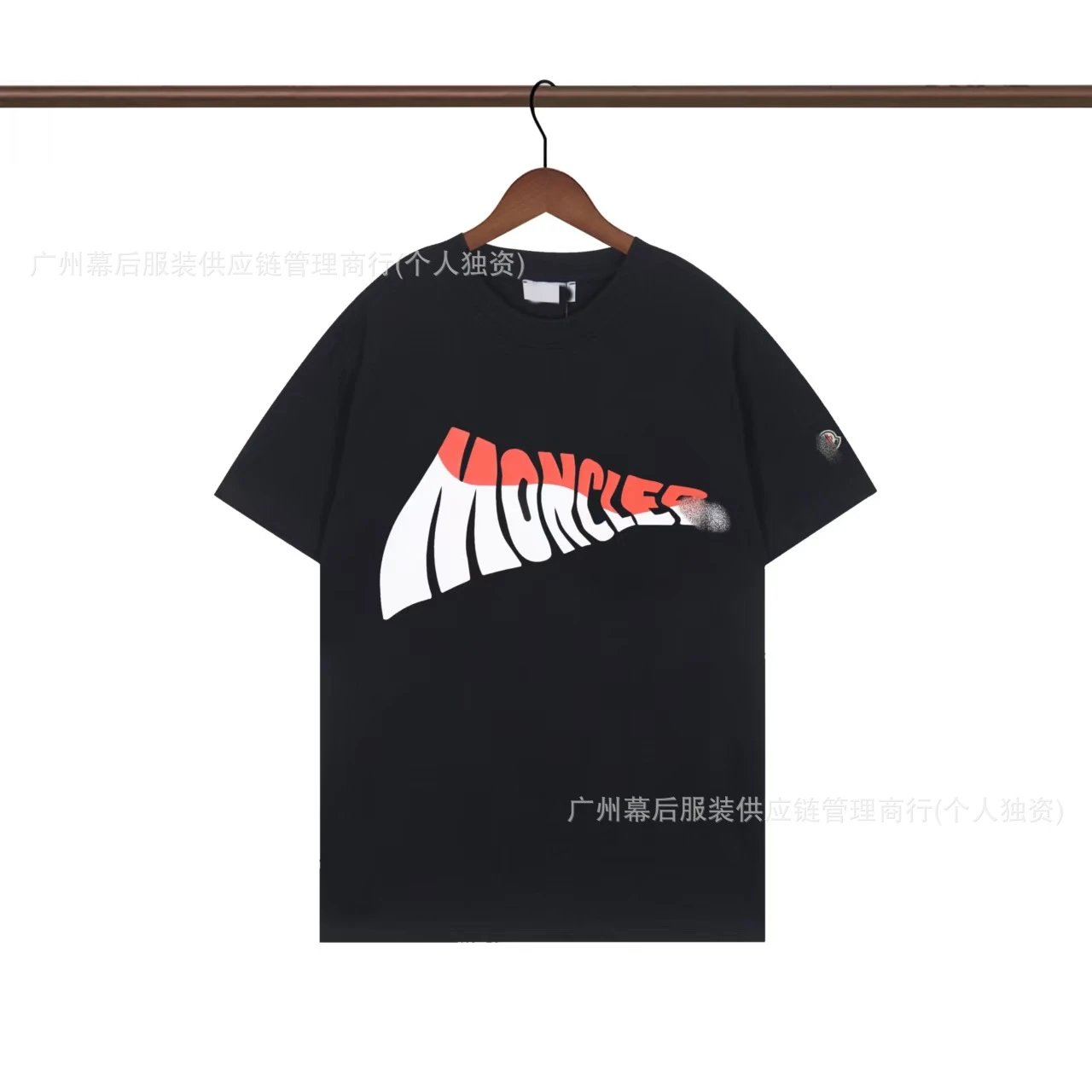 Moncler Printed Trendy Style Black Short-sleeve T-shirt