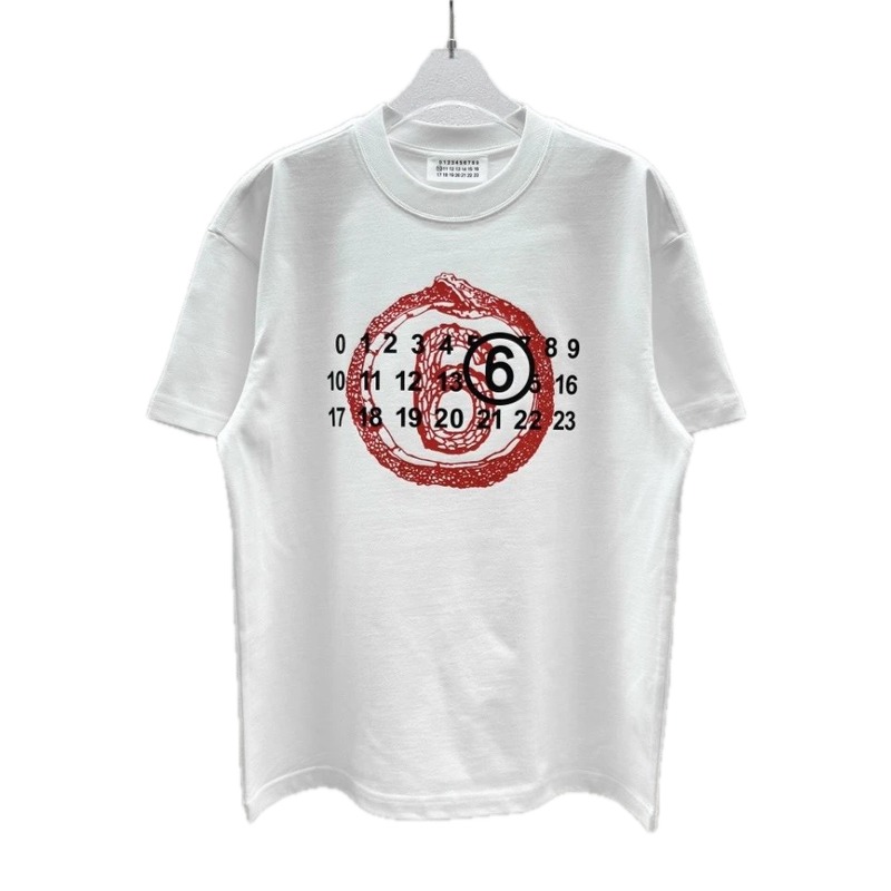 Maison Margiela MM6 Street Style White T-Shirt