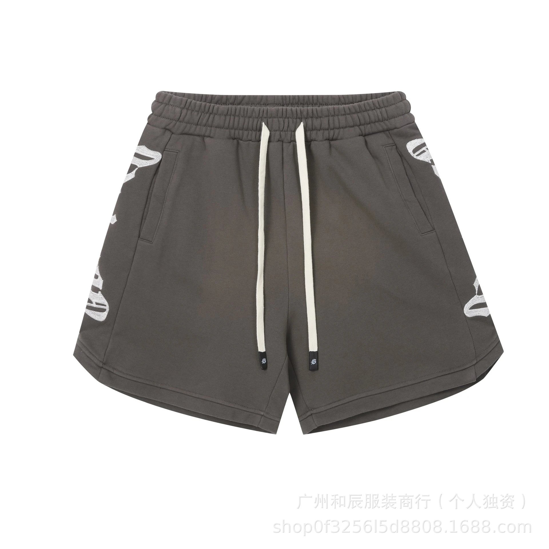 Godspeed Printed Street Style Charcoal Gray Casual Shorts