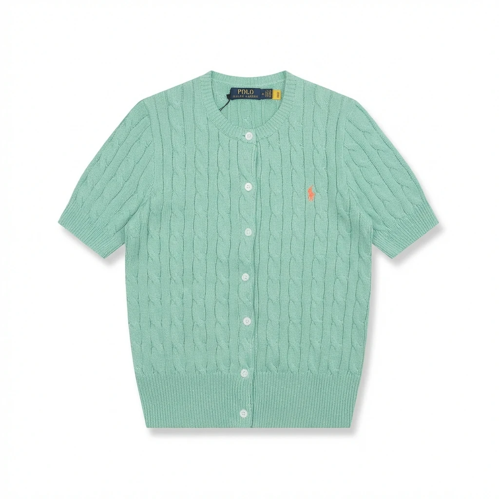 Ralph Lauren Polo light green knitted cardigan