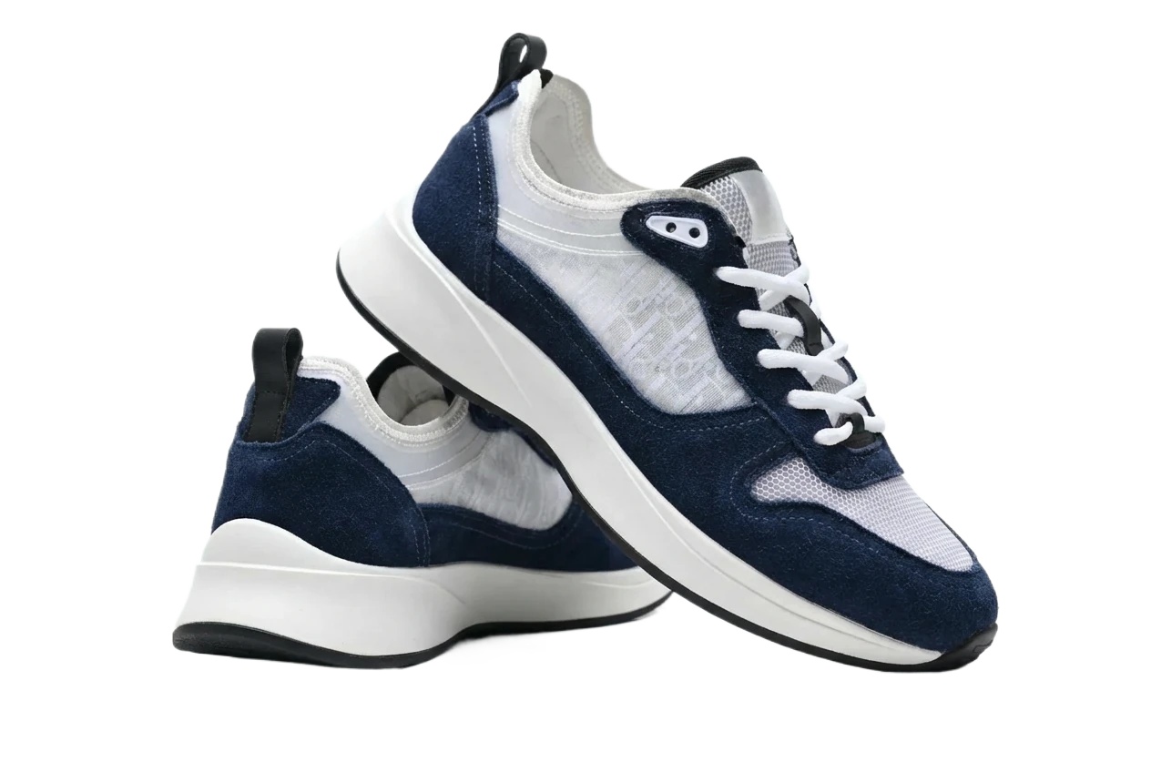 Dior casual style blue and white sports shoes