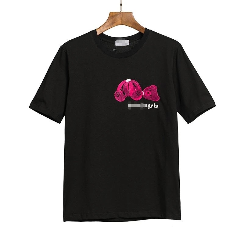Palm Angels Statement Bear graphic T-shirt White Colorful Bear for Outdoor Plans