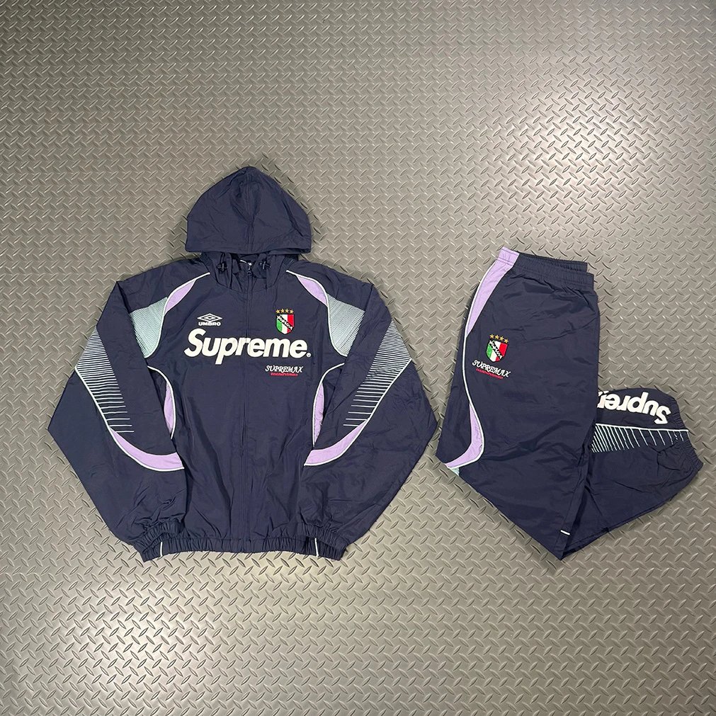 Supreme Navy Purple Tracksuit Set